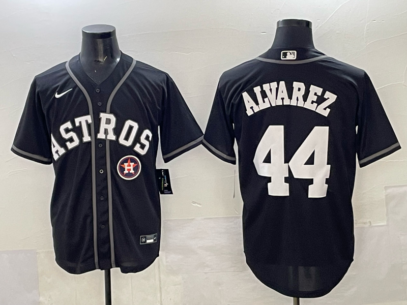 Men Houston Astros #44 Alvarez Black Nike 2025 MLB Jersey 007
